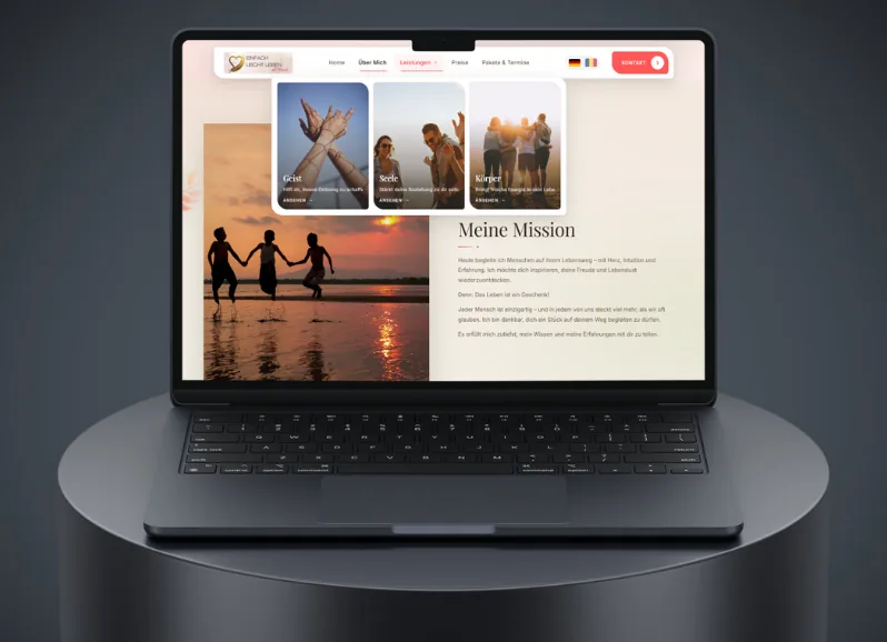 Referenz Leicht Leben – Website mit Buchungssystem und CMS von Progvision